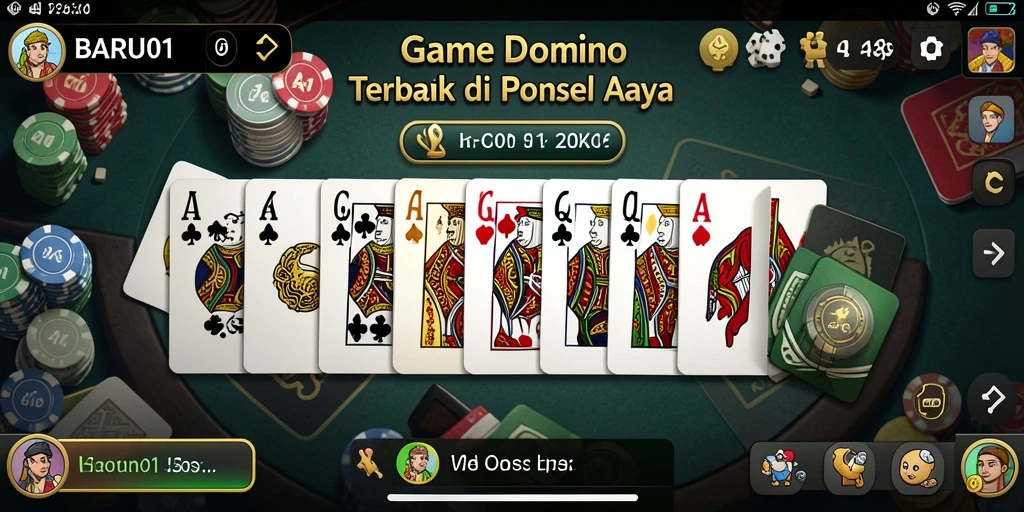 Tampilan gameplay seru dalam game Domino BARU01.