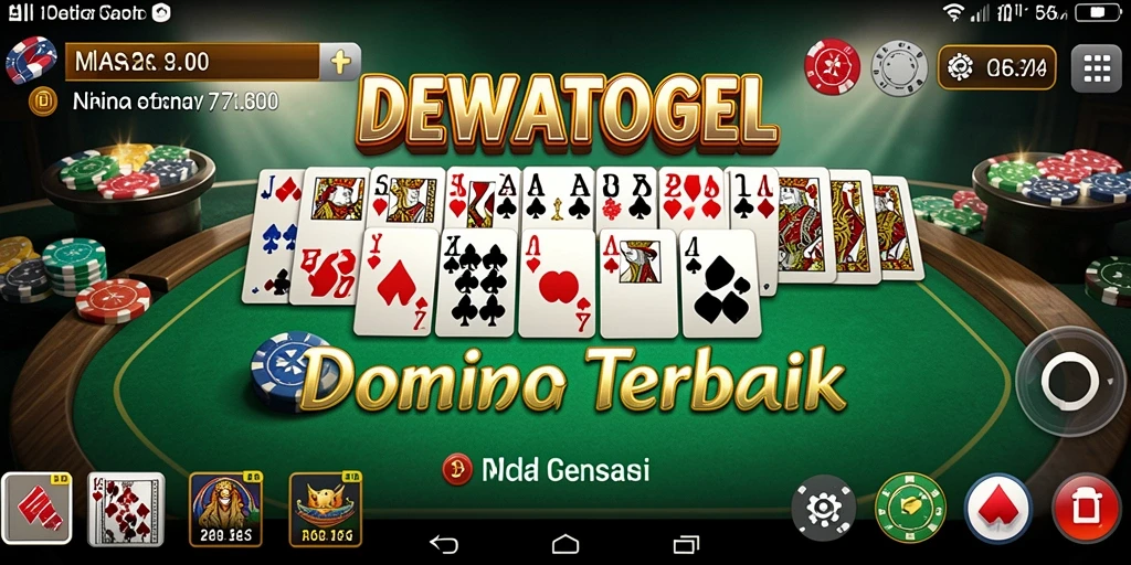 Tampilan menawan dari gameplay Domino DEWATOGEL.