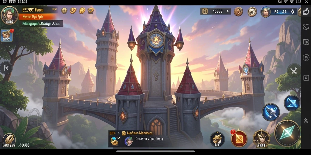 Gameplay menara pertahanan yang menegangkan dalam EE789.
