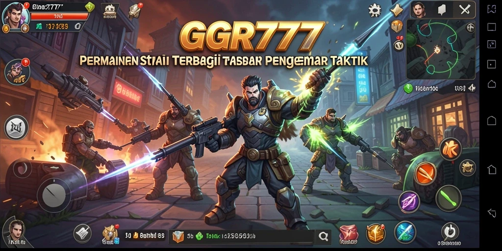 Screenshot gameplay GGR777 dengan aksi pertempuran strategis yang mendebarkan.