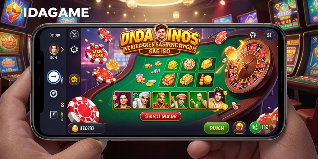 Tampilan menarik dari gameplay IDAGAME yang menggugah selera bermain Kasino.