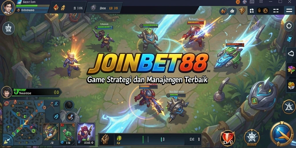 Screenshot gameplay menunjukkan pertempuran epik dan strategi yang mendebarkan.