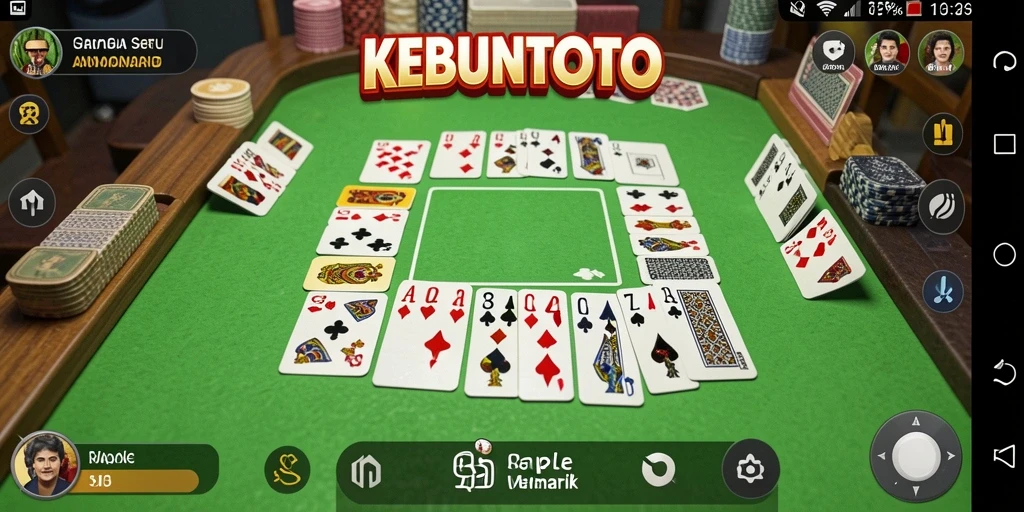 Screenshot gameplay seru KEBUNTOTO menampilkan momen seru Gaple.