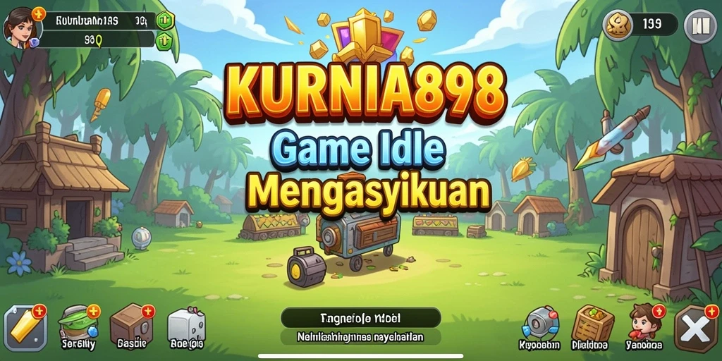 Screenshot gameplay KURNIA898 menampilkan karakter yang sedang bekerja otomatis.