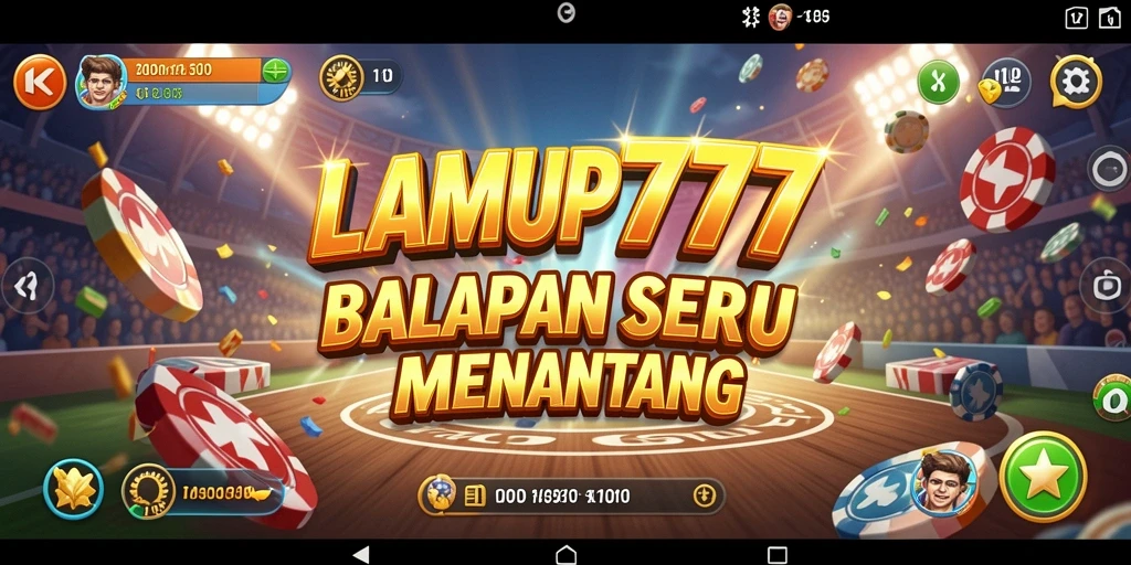 Tampilan gameplay menarik dari LAMPU777 saat balapan.
