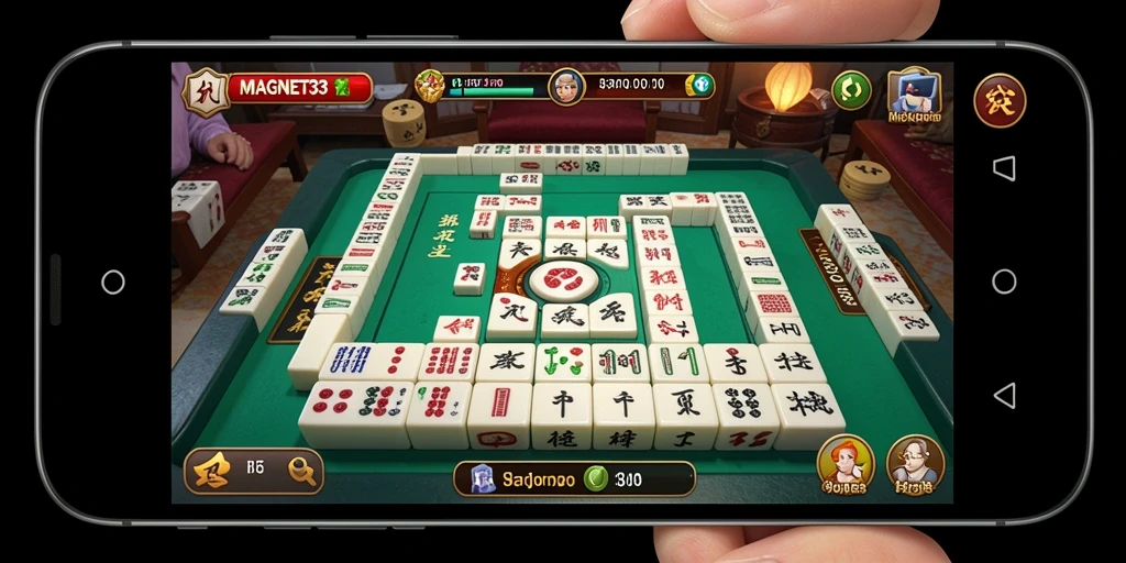 Tampilan gameplay Mahjong seru dari MAGNET33 yang penuh tantangan.