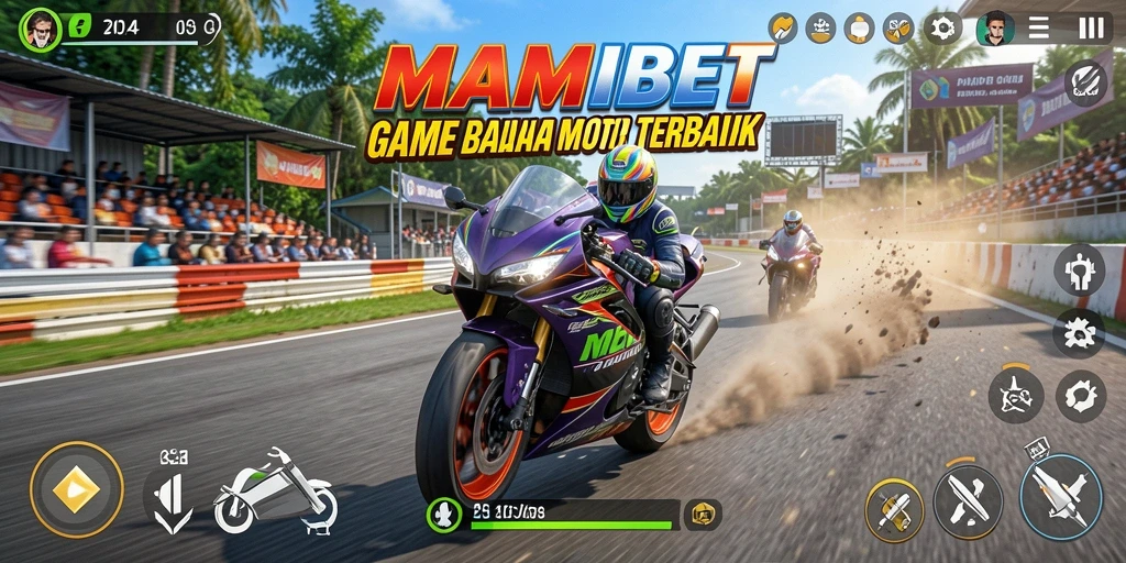 Tampilan gameplay <strong>MAMIBET</strong> yang memukau saat balapan di lintasan.