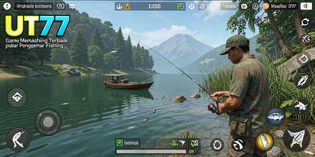 Gameplay UT77 yang memikat saat memancing di danau.
